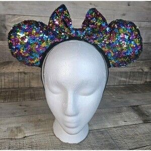 Handmade Rainbow Sequin Disney Ears – Pride Inspired